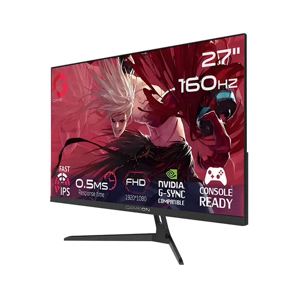 Gameon 27 Inch FHD 160Hz Fast IPS Gaming Monitor, Full HD Resolution, 160Hz Refresh Rate, Fast IPS Panel, High-Speed Gaming Display