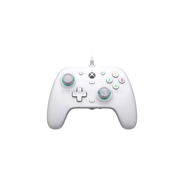GameSir G7 SE White Wired Gaming Controller for Xbox Series X|S, Xbox One & PC, Anti-Drift Hall Effect Sticks, Hall Effect Analog Triggers, 2 Mappable Quick-Latch Back Buttons, Magnetic Swappable Faceplate, 3.5mm Audio Jack, 4 Rumble Motors 