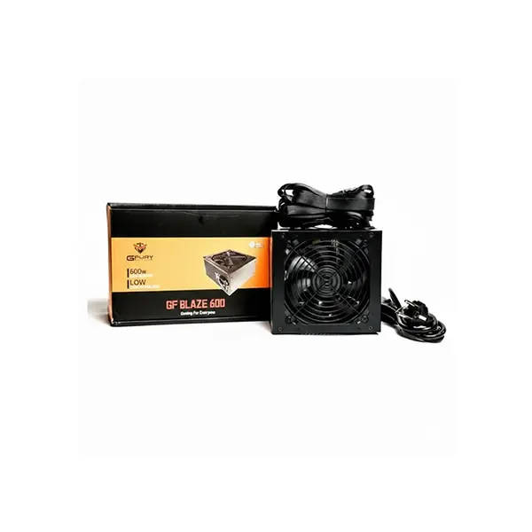 GFURY GF BLAZE600 600W Power Supply, Reliable ATX Power Supply Design, Efficient Cooling System, Stable Performance for Gaming and Everyday Computing