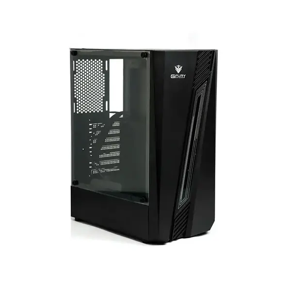 GFURY FIRE GF 120 Black Gaming Case, Tempered Glass Mid-Tower Chassis, Optimized Airflow Design, Compact Gaming PC Case for Modern Hardware Builds