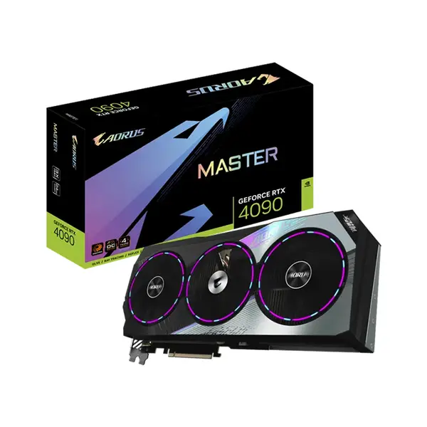 GIGABYTE AORUS GeForce RTX 4090 MASTER 24G Graphics Card, 24GB GDDR6X, 16384 CUDA Cores, 2550MHz Boost Clock, WINDFORCE Cooling, PCIe 4.0 Graphics Card