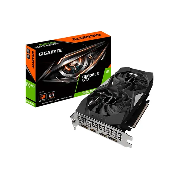 GIGABYTE GeForce GTX 1660 SUPER OC 6G Graphics Card, 6GB GDDR6 Memory, 1830MHz Boost Clock, WINDFORCE Dual Fan Cooling System, NVIDIA Turing High-Performance Gaming GPU