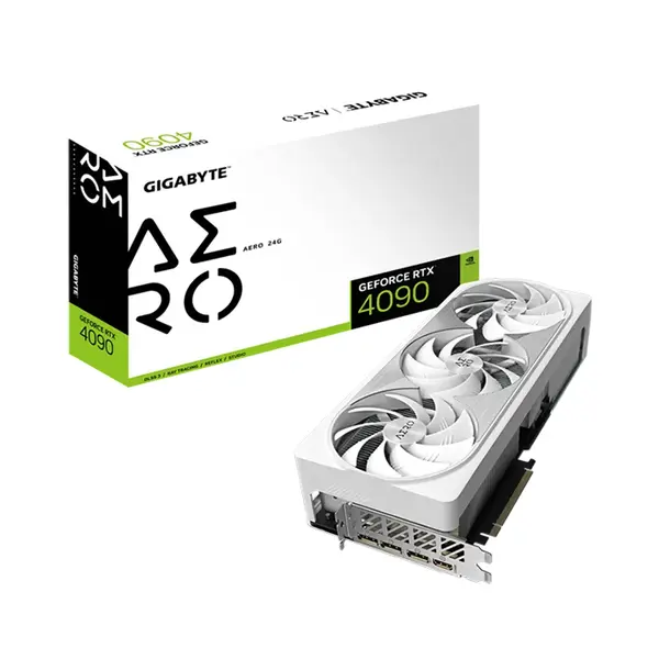 GIGABYTE GeForce RTX 4090 AERO 24G Graphics Card, 24GB GDDR6X, 16384 CUDA Cores, 2520MHz Boost Clock, WINDFORCE Triple-Fan Cooling, PCIe 4.0 Graphics Card