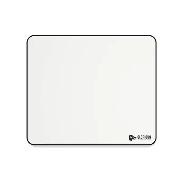 Glorious Large Gaming Mouse Pad White Edition, Smooth Cloth Surface Design, Precision Mouse Tracking Performance, Anti-Slip Base Gaming Mat