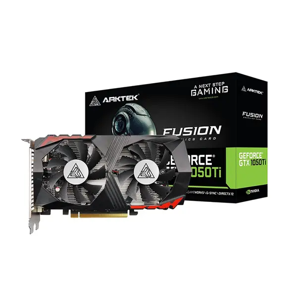 Arktek GeForce GTX 1050 Ti 4GB GDDR5 Graphics Card, 4GB GDDR5 Memory, PCIe 3.0 Interface, Dual-Fan Cooling System, HDMI DisplayPort and DVI Connectivity, Entry-Level Gaming Graphics GPU
