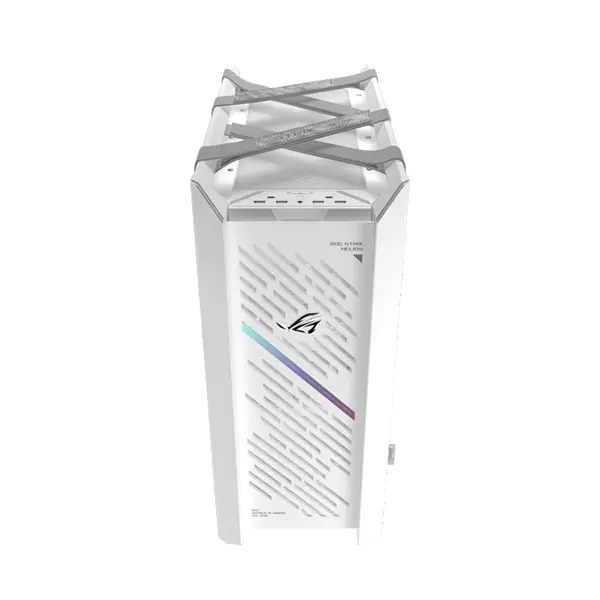 ASUS GX601S ROG Strix Helios II White Edition EATX Mid Tower Gaming Case, Dual Tempered Glass Panels, 420mm Radiator Support, 450mm GPU Clearance, 4 Pre-Installed 140mm Fans