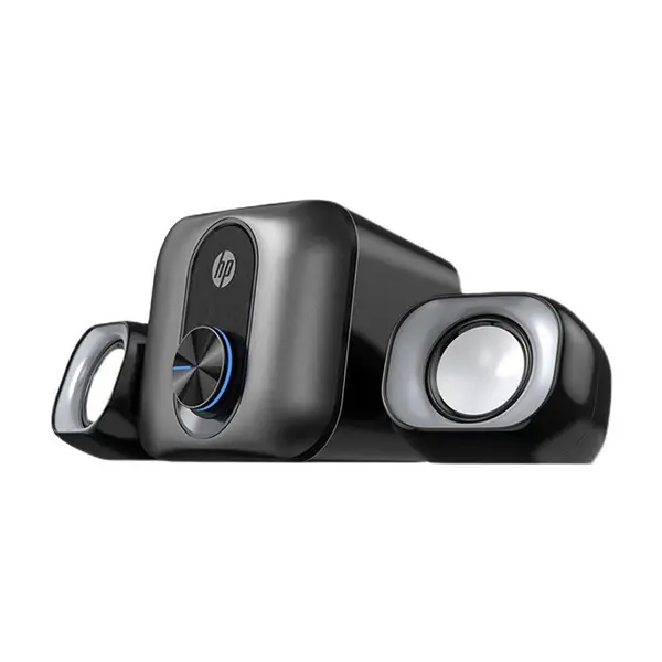 HP Stereo 2.1 Multimedia Wired Speaker System Black Edition, Dedicated Subwoofer Audio Setup, Powerful Desktop Sound Performance, Multimedia Entertainment Speaker System
