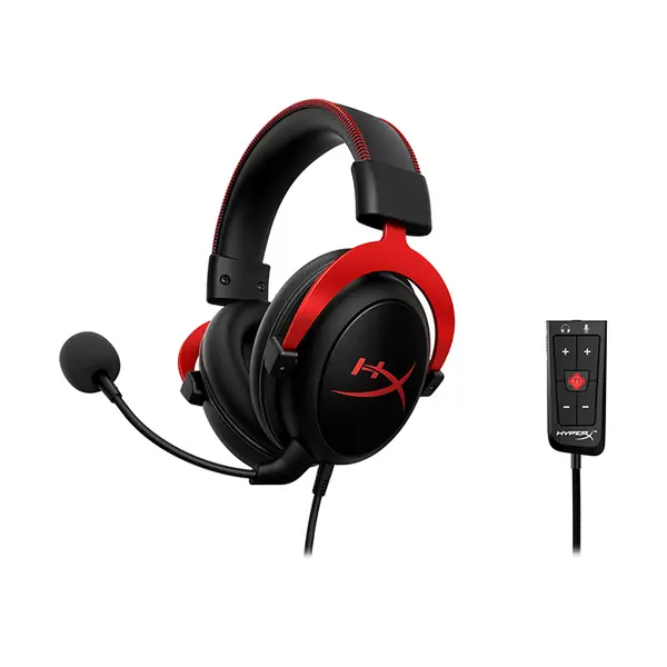 HyperX Cloud II Gaming Headset Open Box, Virtual 7.1 Surround Sound, 53mm Drivers, Detachable Noise-Cancelling Microphone, Multi-Platform Gaming Audio Headset