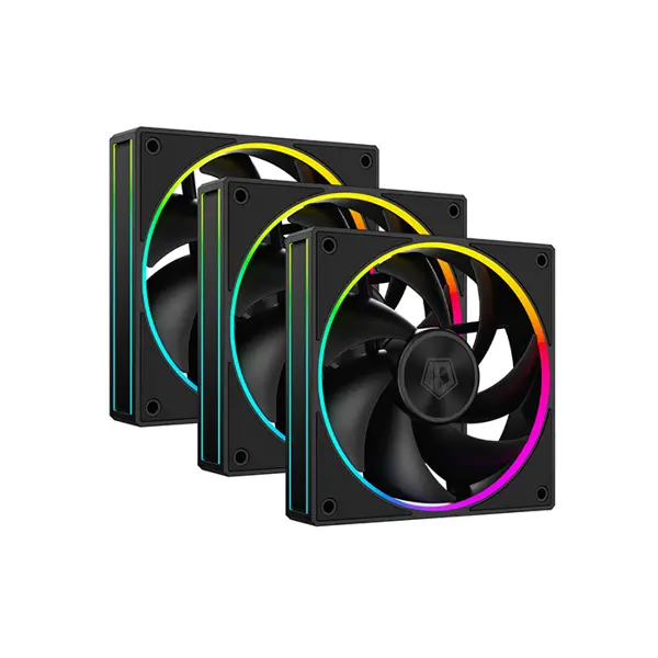 ID-COOLING AF-127 Trio ARGB Cooling Fan Kit, Triple Pack 120mm PWM Fans with Addressable RGB Lighting and Optimized Cooling Performance