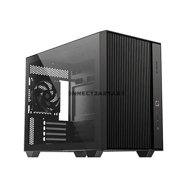 ID-COOLING FLOW 500 AIR Black Micro-ATX PC Case, 403mm GPU Support, 360mm Top Radiator, 180mm CPU Cooler Clearance, 3 Pre-Installed 120mm Fans, Tempered Glass Panel & USB Type-C Front I/O