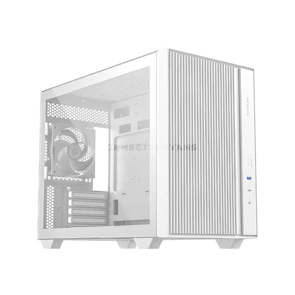 ID-COOLING FLOW 500 AIR WHITE Micro-ATX PC Case, 403mm GPU Support, 360mm Top Radiator, 180mm CPU Cooler Clearance, 3 Pre-Installed 120mm Fans, Tempered Glass Panel & USB Type-C Front I/O
