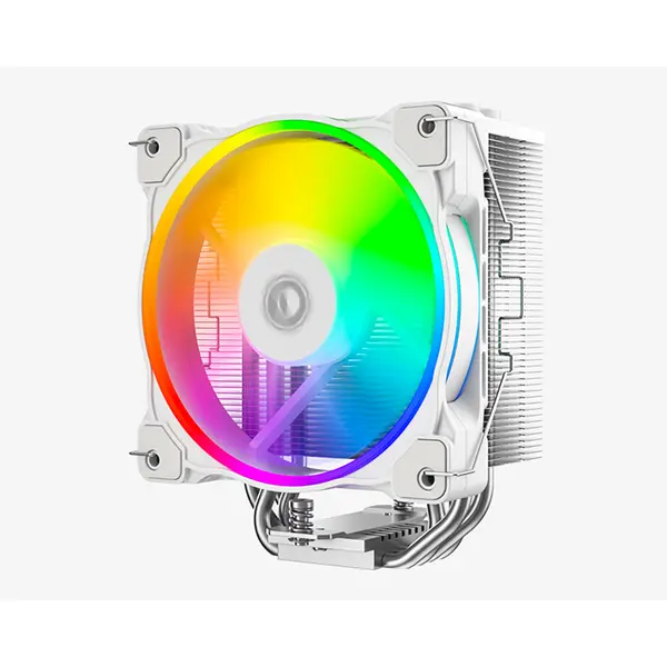 ID-COOLING SE-214-XT ZF ARGB White CPU Air Cooler, 120mm ARGB PWM Fan, 4 Direct-Touch Heatpipes, Tower Air Cooler for Intel & AMD Processors