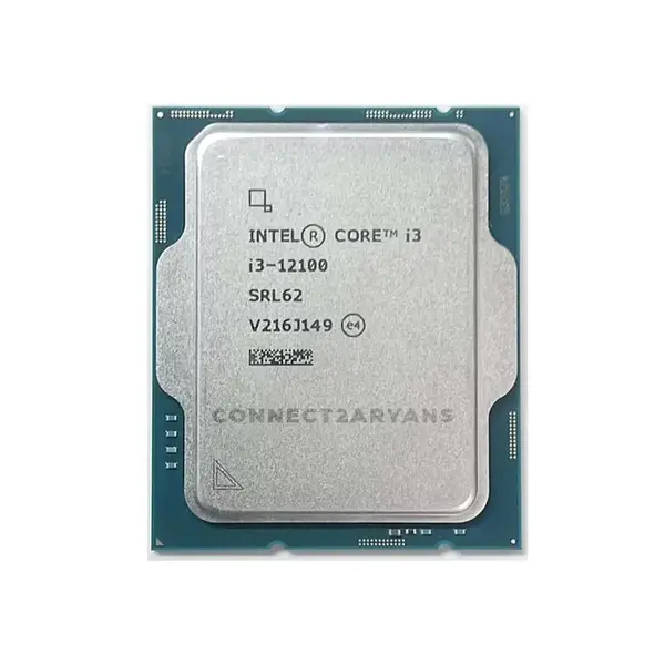 Intel Core i3-12100 Desktop Processor 4 Cores 8 Threads, Up to 4.30GHz Turbo Boost Clock, Integrated Graphics, 12MB Smart Cache, LGA1700 Alder Lake Desktop CPU