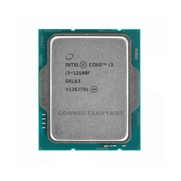 Intel Core i3-12100F Desktop Processor 4 Cores 8 Threads, Up to 4.30GHz Turbo Boost Clock, 12MB Smart Cache, LGA1700 Alder Lake Gaming and Productivity CPU