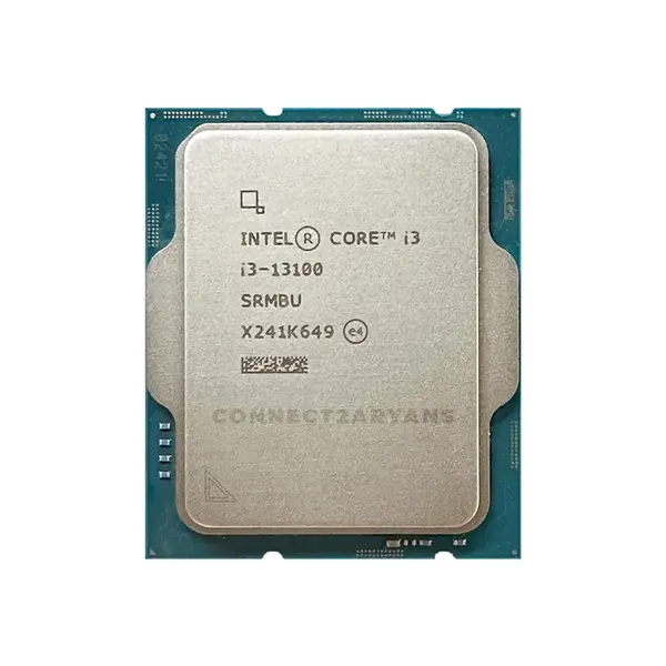 Intel Core i3-13100 Desktop Processor 4 Cores 8 Threads, Up to 4.50GHz Turbo Boost Clock, Integrated Graphics, 12MB Smart Cache, LGA1700 Raptor Lake Desktop CPU