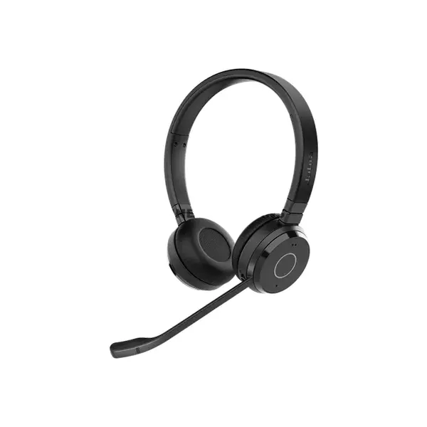Jabra Evolve 65 TE 6699-833-309 MS Stereo Professional Wireless Office Headset, Bluetooth, USB-A Jabra Link 390 Adapter, Dual Bluetooth Connectivity, Noise-Cancelling Microphone & Integrated Busylight