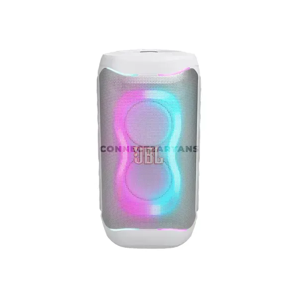JBL PartyBox 130 White Portable Party Speaker, 200W RMS JBL Sound, AI Sound Boost, Bluetooth 6.0, Dynamic Lightshow, Up to 15-Hour Battery, IPX4 Splashproof, Auracast, Dual Mic & Guitar Inputs, USB-C Audio