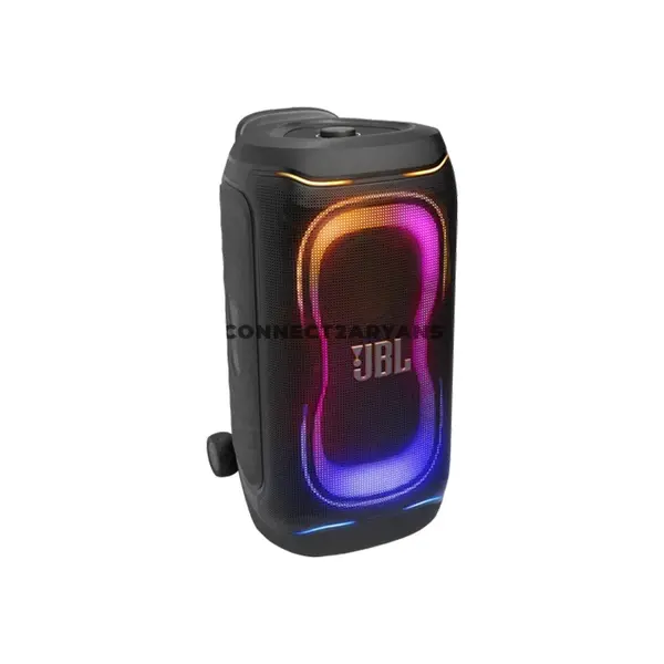 JBL PartyBox 330 Black Portable Party Speaker, 280W JBL Sound, AI Sound Boost, Bluetooth 6.0, Adaptive Lightshow, 18-Hour Battery, IPX4 Splashproof, Auracast, Dual Mic & Guitar Inputs, Wheels & Handle