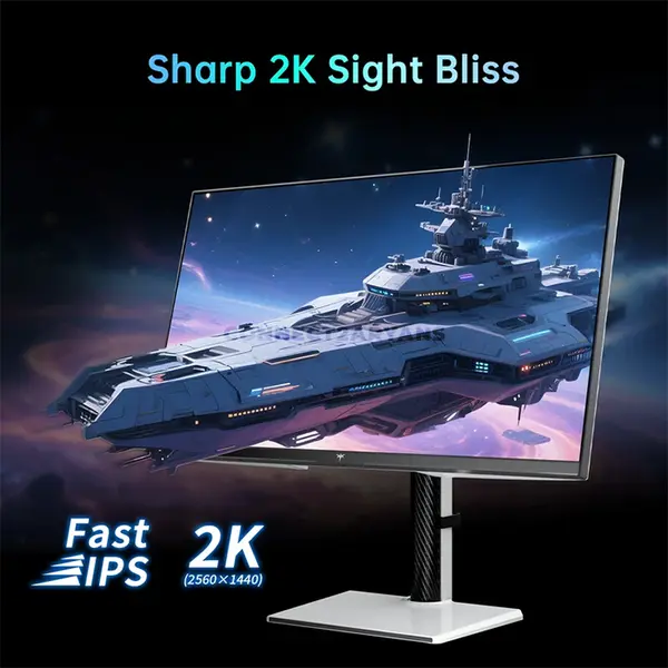 KTC M27T6 27-Inch 2K WQHD Mini LED Gaming Monitor, 2560×1440 Resolution, 180Hz Refresh Rate, HDR1400, 1152 Local Dimming Zones, HVA Panel, Quantum Dot, Adaptive Sync, 96% DCI-P3, HDMI 2.0 & DisplayPort 1.4