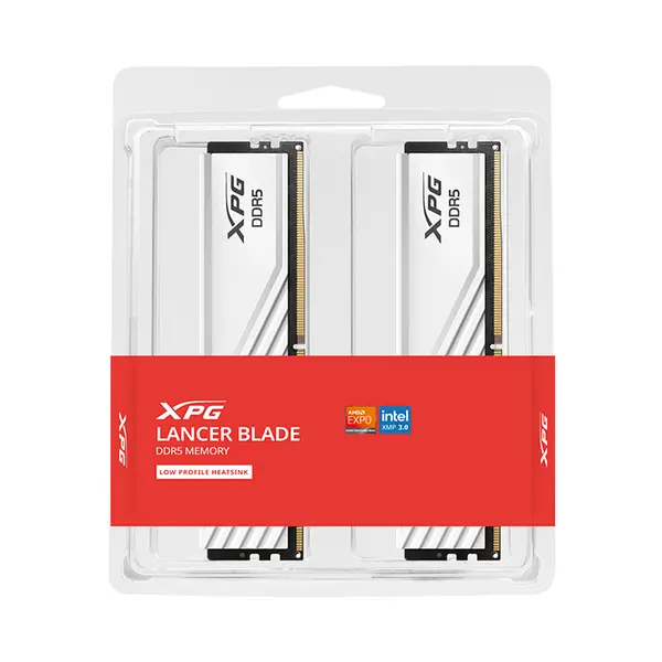 XPG LANCER BLADE DDR5 32GB Desktop Memory Kit, 16GB×2 Dual Channel Capacity, 6000MHz High-Speed Performance, CL36-38-38 Low Latency Timings, RGB Lighting Gaming RAM