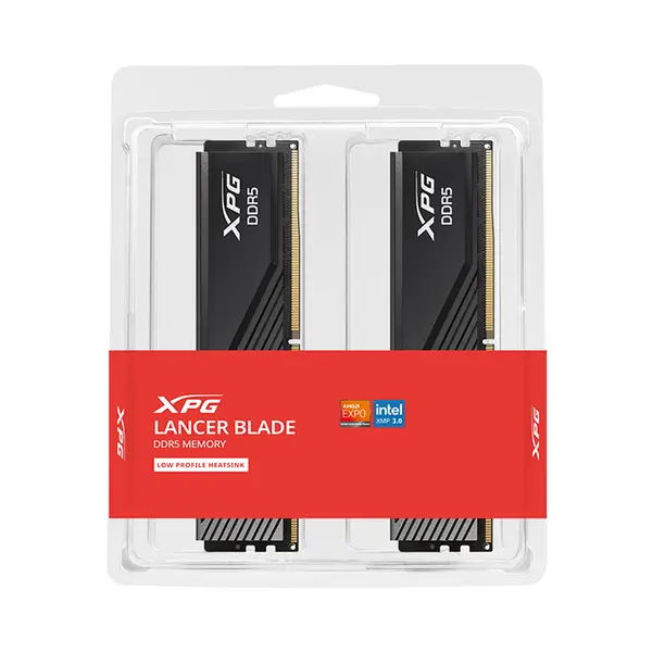 XPG LANCER BLADE DDR5 32GB Desktop Memory Kit, 16GB×2 Dual Channel Capacity, 6000MHz High-Speed Performance, CL36-38-38 Low Latency Timings, RGB Lighting Gaming RAM