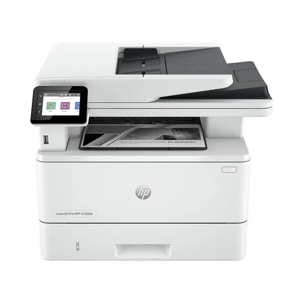 HP LaserJet Pro MFP 4103fdn Monochrome Laser Printer, Print Copy Scan Fax Functions, Automatic Duplex Printing, Ethernet and USB Connectivity, Professional Multifunction Business Printer