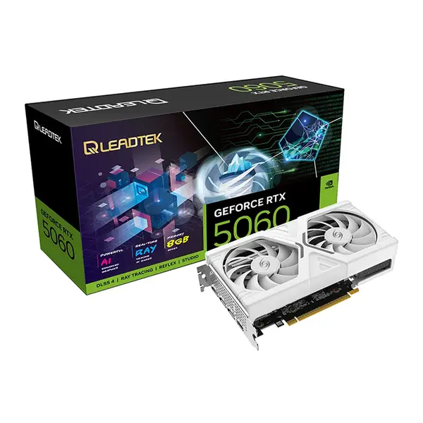 Leadtek WinFast RTX 5060 HURRICANE 8GB GDDR7 Graphics Card, Dual Fan Cooling, PCIe 5.0, HDMI 2.1b, DisplayPort 2.1b