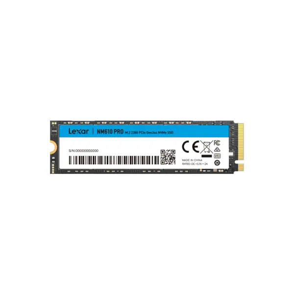 Lexar NM610 PRO M.2 2280 PCIe Gen 3x4 NVMe SSD 500GB Internal Solid State Drive, Up to 3300MB/s Read Speed, 3D NAND, M.2 2280 High-Speed Storage Upgrade