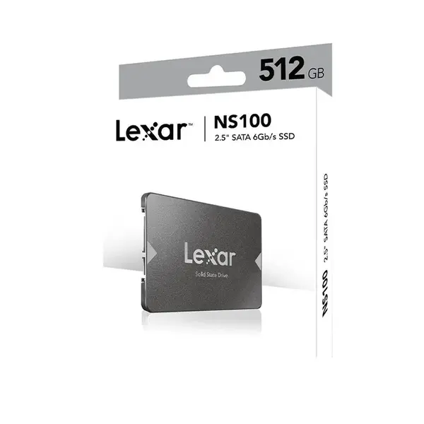 Lexar NS100 512GB 2.5 Inch SATA III Internal SSD, 6Gb/s High-Speed Interface, Up to 550MB/s Read Speed, 2.5-Inch Form Factor, Reliable Solid State Drive for Desktop and Laptop Upgrades