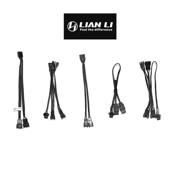 Lian Li ARGB Device Cable Kit, Addressable RGB Extension and Adapter Cable Set, Lighting Synchronization Accessory, Motherboard ARGB Connectivity Kit