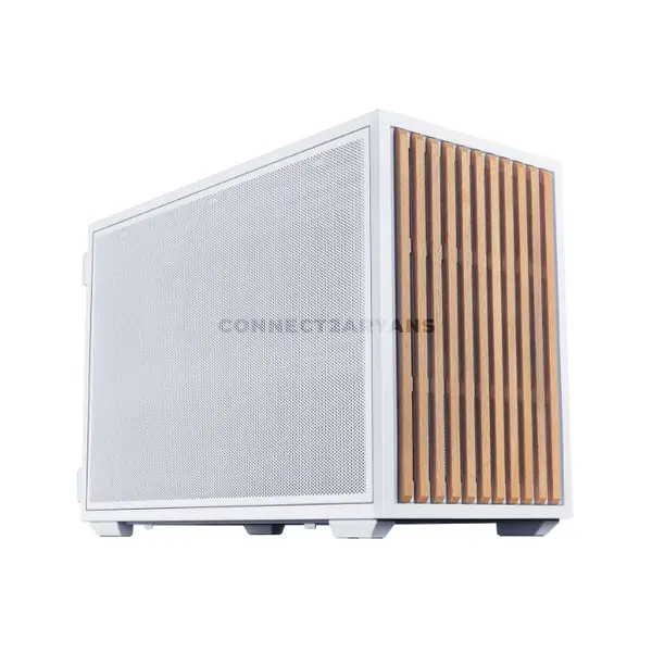 Lian Li B4-mATX Wood White Compact 21.3L Micro-ATX PC Case, Real Walnut Wood Front Panel, M-ATX / Mini-ITX Support, Up to 358mm 4-Slot GPU, 360mm Radiator Support, 2x 120mm Slim Fans, Horizontal / Vertical Layout, B4W-WD