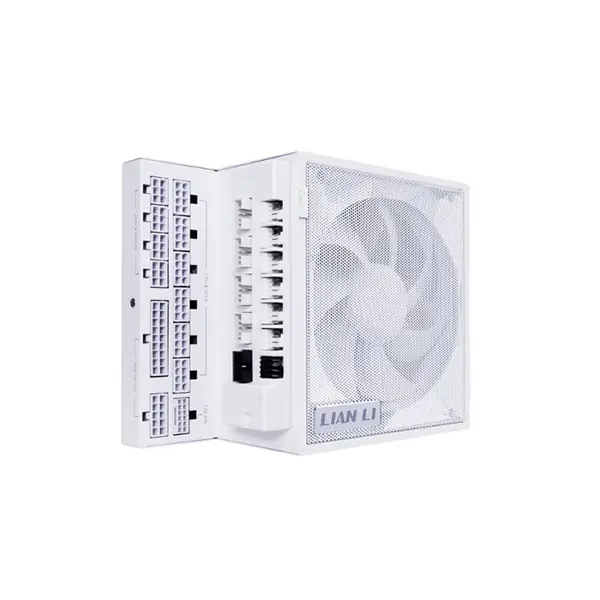 Lian Li Edge 850W Power Supply White Edition, 80 PLUS Gold Certified Efficiency, Fully Modular Cable Design, High-Performance ATX PSU for Gaming and Workstation Systems
