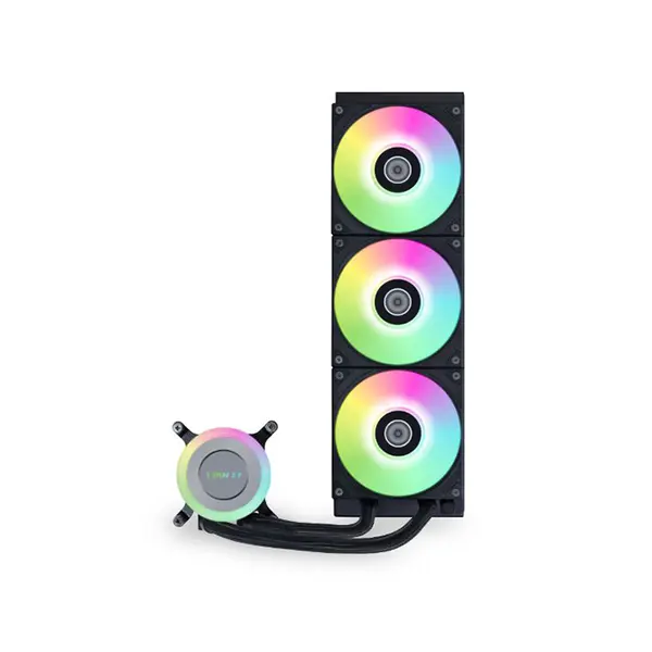 Lian Li GALAHAD II Lite 360 ARGB AIO Liquid CPU Cooler Black, 360mm Radiator, 3800 RPM High-Speed Pump, ARGB PWM Fans, High-Performance All-In-One Liquid Cooling Solution