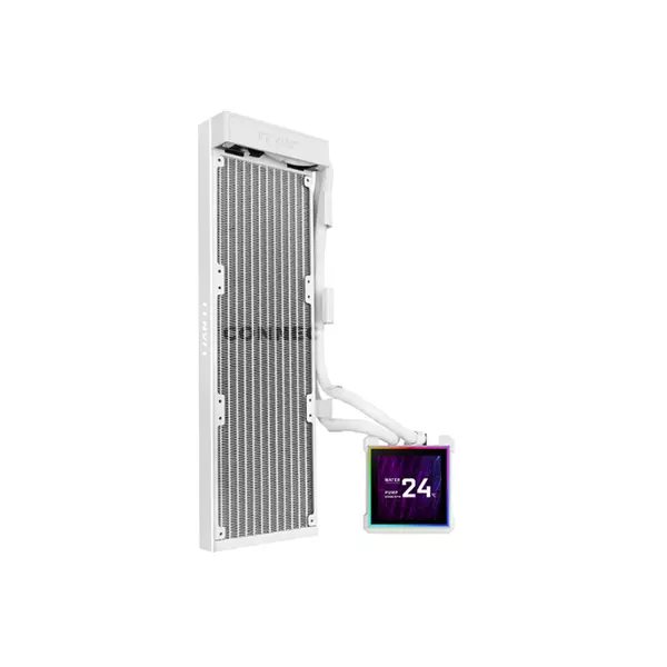 LIAN LI HydroShift II LCD-S 360N Fanless 360mm AIO Liquid CPU Cooler White GHS2LCDS36NW, 3200 RPM Pump, 3.4-Inch 60Hz IPS LCD, 480×480 Resolution & 24mm Slim Radiator