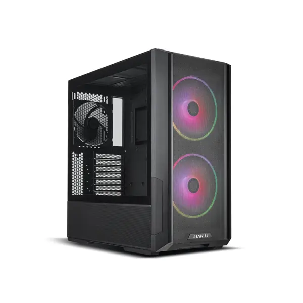 Lian Li LANCOOL 216 Mid Tower PC Case Black, ATX Motherboard Support, Dual 160mm High-Airflow Front Fans, Mesh Front Panel Design, Tempered Glass Side Panel, Performance Gaming Chassis