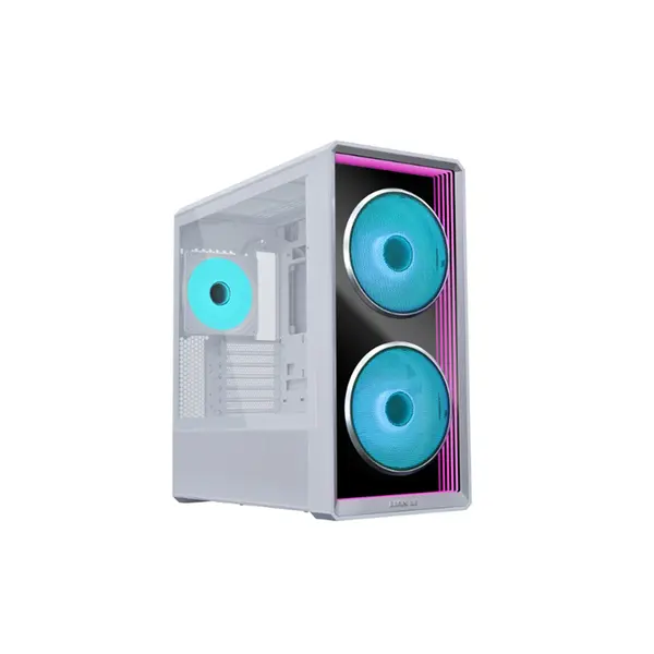 Lian Li Lancool 217 INF Mid Tower PC Case White Edition, Infinity Fan Design, High-Airflow Chassis, Tempered Glass Side Panel, Premium Gaming PC Case