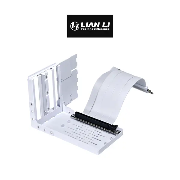 Lian Li Lancool II Vertical GPU Kit White Edition, Graphics Card Vertical Mount Bracket Kit, PCIe Expansion Accessory, Premium Case Modding Upgrade