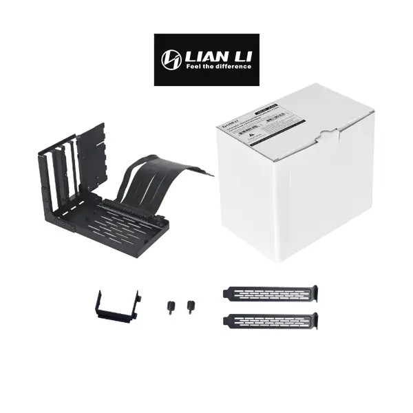 Lian Li Lancool II Vertical GPU Kit Black Edition, Graphics Card Vertical Mount Bracket Kit, PCIe Expansion Accessory, Premium Case Modding Upgrade