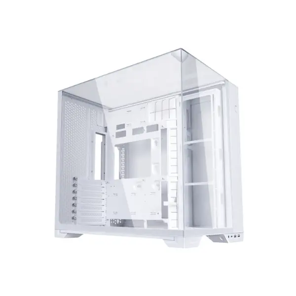 Lian Li O11 Vision Compact Mid Tower PC Case White Edition, Tempered Glass Panoramic Chassis, Seamless Showcase Design, Premium Gaming and Performance PC Case