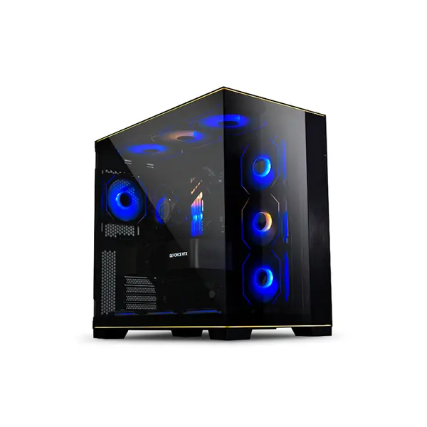 Lian Li O11D EVO RGB Mid Tower PC Case Black Edition, Tempered Glass Dual Chamber Chassis, Integrated RGB Lighting Design, Premium Showcase Gaming Case