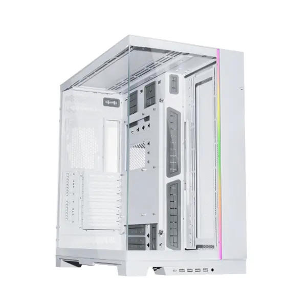 Lian Li O11D EVO XL Full Tower PC Case White Edition, Tempered Glass Dual Chamber Chassis, Premium Modular Design, High-Capacity Showcase Gaming Case