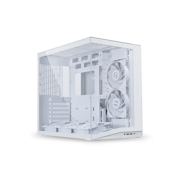 Lian Li O11D Mini V2 Micro-ATX PC Case White Edition, Dual Chamber Tempered Glass Chassis, Compact Showcase Design, Premium Small Form Factor Gaming Case