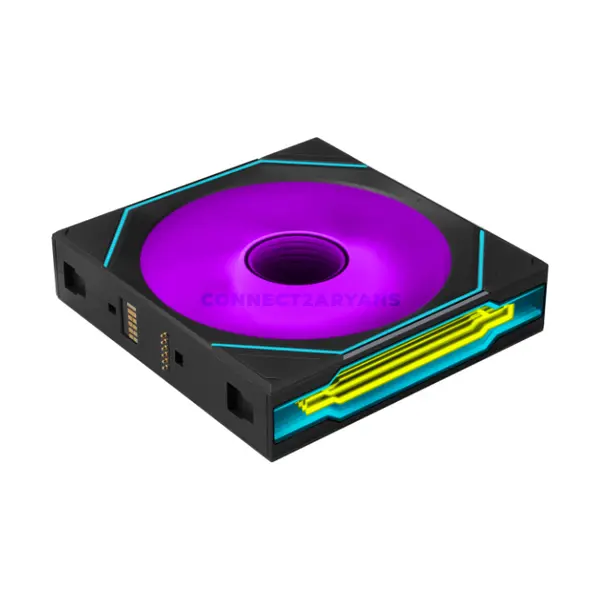 LIAN LI UNI FAN SL-INF FLEX 120 ARGB PWM Case Fans Black 12SLIN1F3B, 2300 RPM, 67 CFM, 3.4mmH₂O, Fluid Dynamic Bearing, Triple Pack with L-Wireless Controller