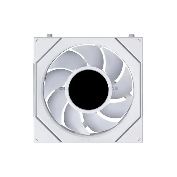 LIAN LI UNI FAN SL-INF LCD FLEX Reverse 120 White ARGB PWM Case Fans 3-Pack, 1.8-Inch 400×400 LCD, 2200 RPM, 65.7 CFM, 2.85mmH₂O, 58 LEDs, FDB Bearing, Model 12RSLIND1F3W
