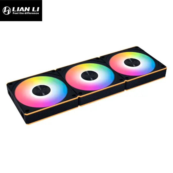 Lian Li UNI FAN CL Wireless Reverse 3-Pack Black Edition, ARGB PWM Cooling Fan Kit, Wireless Connectivity Design, Controller Included, High-Airflow PC Cooling Solution