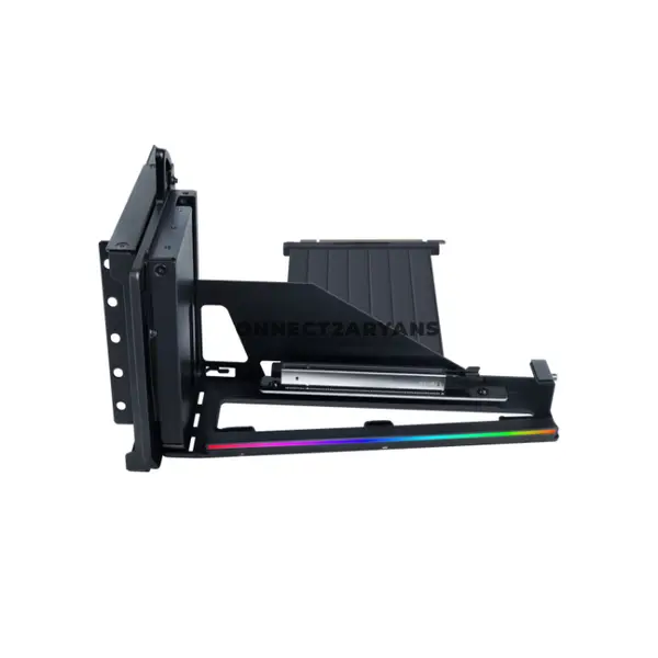 LIAN LI VG4v4 Multi-Direction Vertical GPU Bracket Black, 4-Slot GPU Support, PCIe 5.0 x16 200mm Riser Cable, 3-Level Height & Tilt Adjustment, 5V ARGB, 10kg Anti-Sag Support, Model VG4-5-V4X