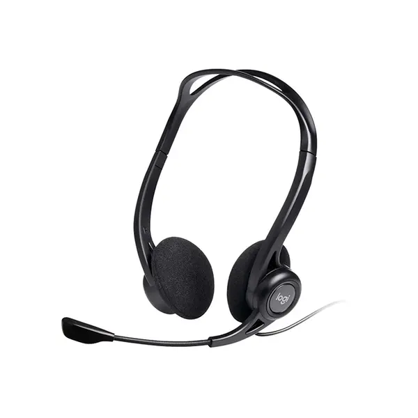 Logitech 960 USB Headset for PC and Mac, Wired USB Connectivity, Noise-Cancelling Microphone, Stereo Audio Performance, Inline Audio Controls, Professional Communication and Office Headset