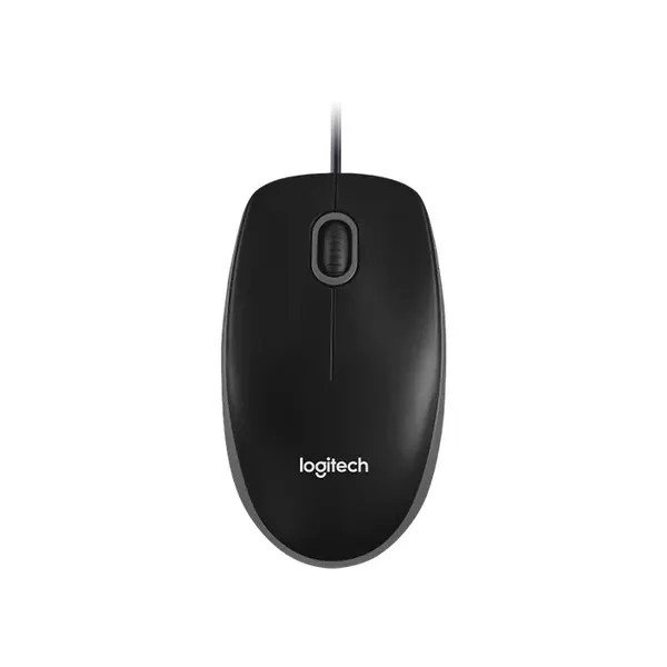 Logitech B100 USB Optical Mouse, Ambidextrous Ergonomic Design, Plug-and-Play USB Connectivity, Reliable Wired Productivity Mouse for Office and Home Use