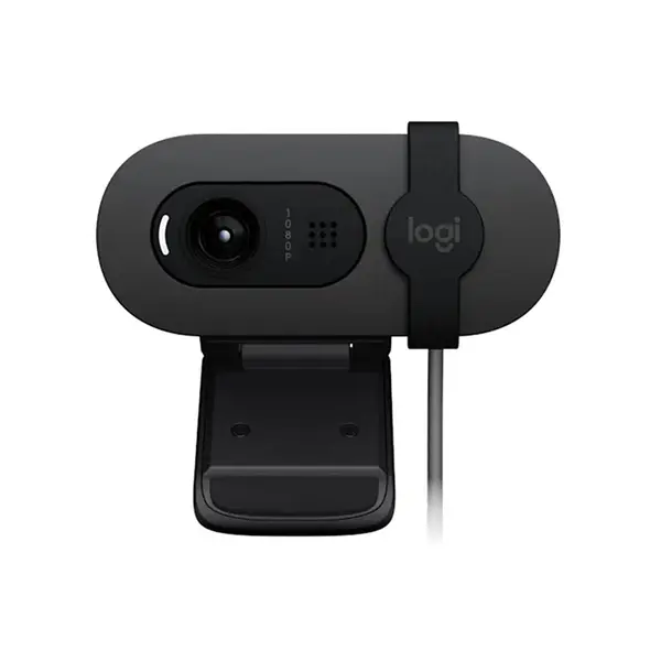 Logitech Brio 105 Full HD 1080p Webcam, Compact Business Design, Integrated Microphone, Professional Video Conferencing Camera