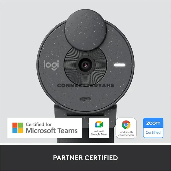 Logitech Brio 305 Full HD Business Webcam with 1080p 30fps Video, RightLight 2 Auto Light Correction, Noise-Reducing Mono Microphone, USB-C Plug-and-Play, Integrated Privacy Shutter for Windows, macOS & ChromeOS